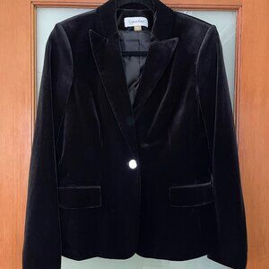 Calvin Klein Black Velvet Blazer